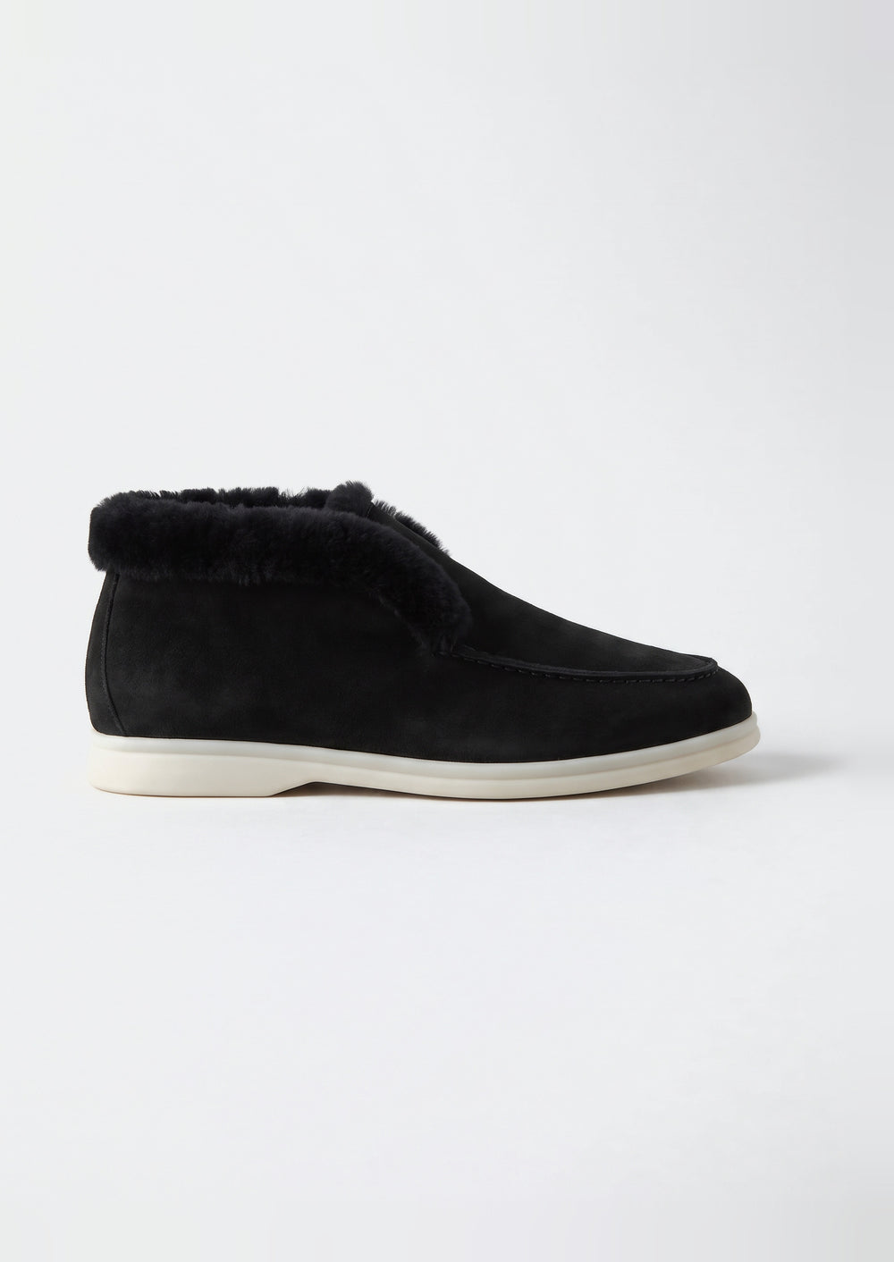 Courchevel Shearling Loafers - Black, side view
