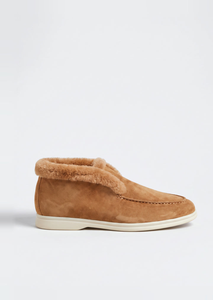 Courchevel Shearling Loafers - Camel, side view