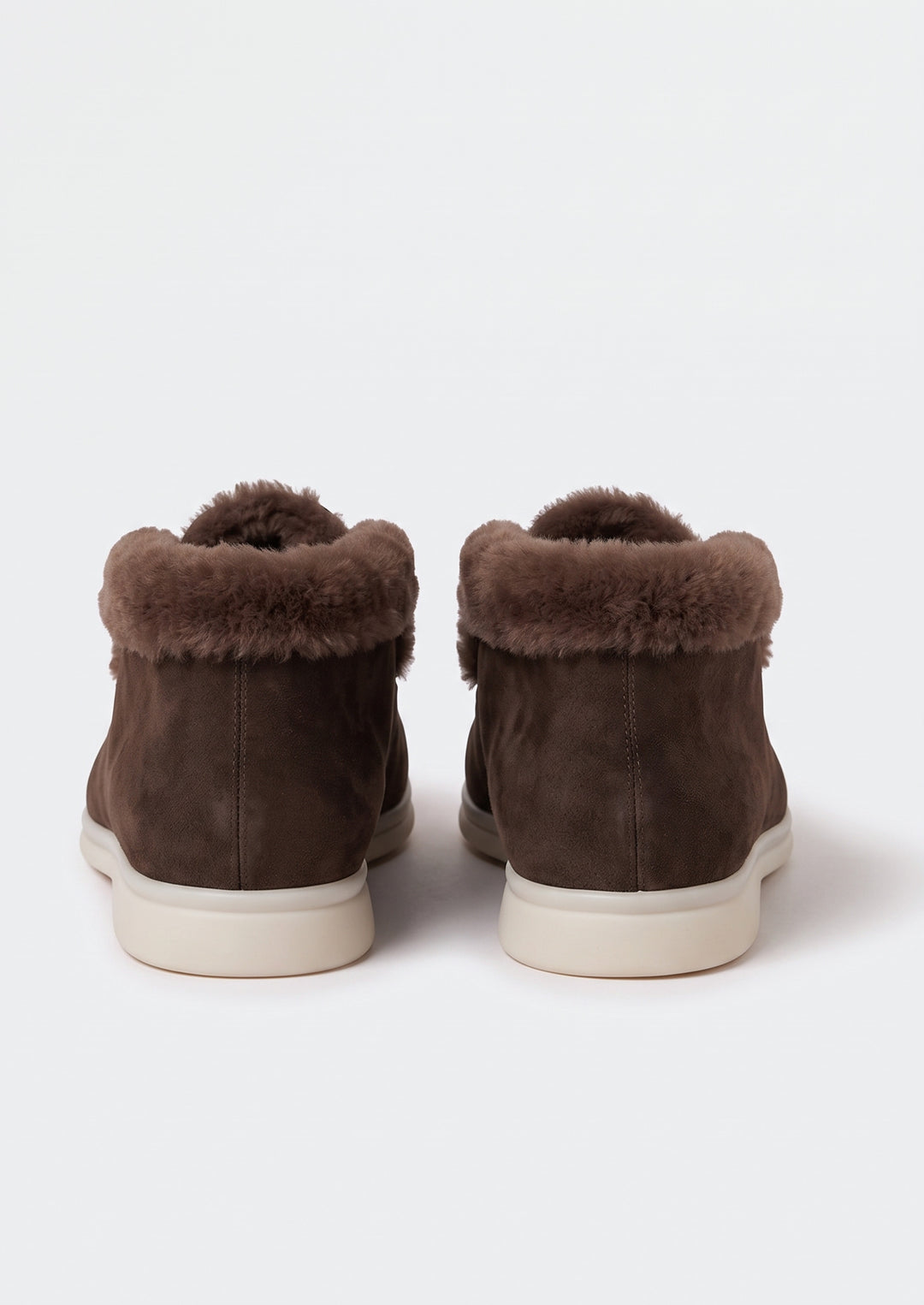 Courchevel Shearling Loafers - Chocolate, back view