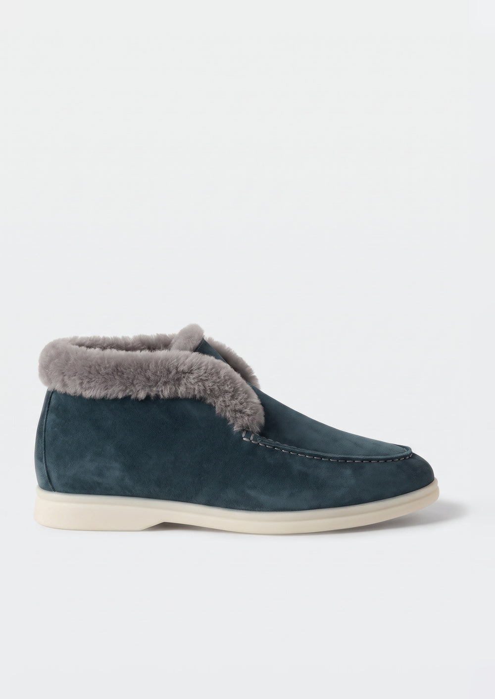 Courchevel Shearling Loafers - Petrol, side view