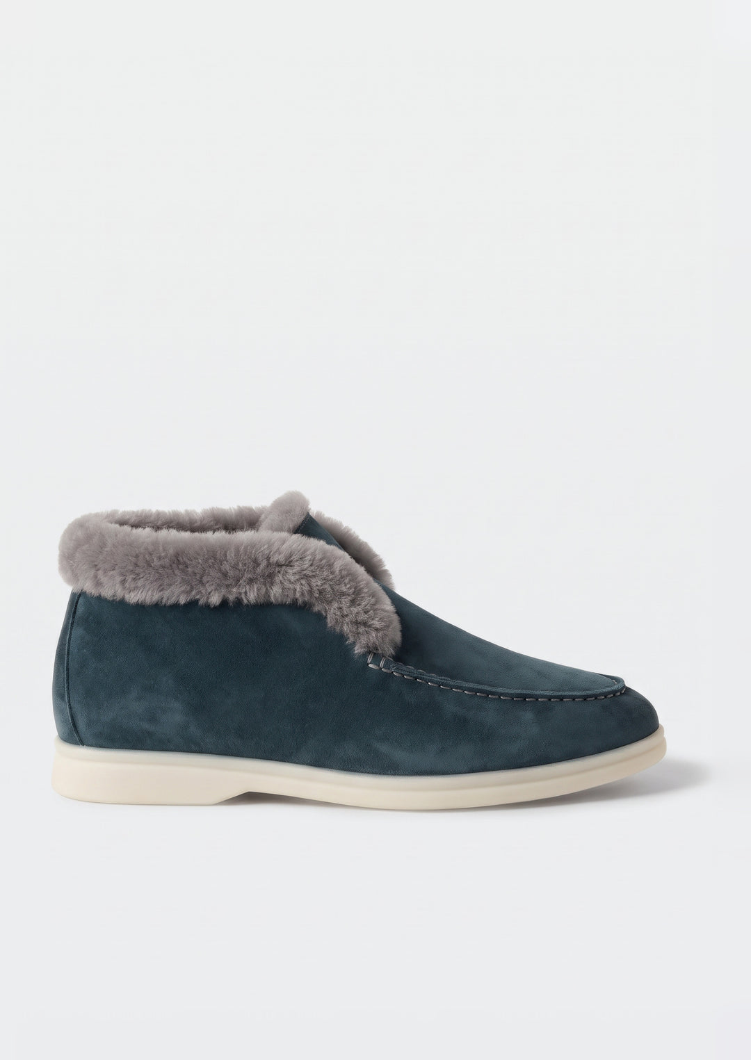 Courchevel Shearling Loafers - Petrol, side view