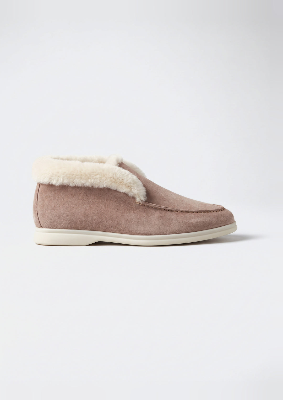 Courchevel Shearling Loafers - Rose Taupe, side view