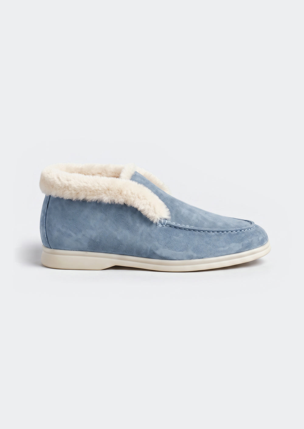 Courchevel Shearling Loafers - Sky Blue, side view