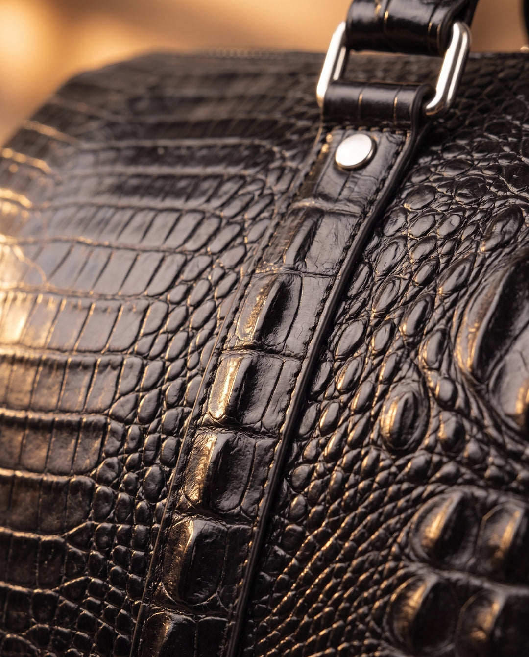 The Belgrade 46 — Crocodile Travel Bag | Black