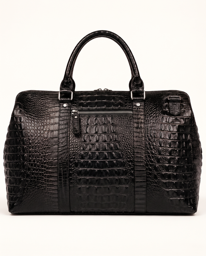 The Belgrade 46 — Crocodile Travel Bag | Black