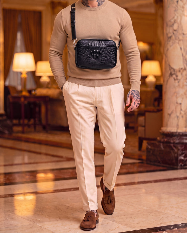 The Mayfair 28 — Crocodile Belt Bag | Black