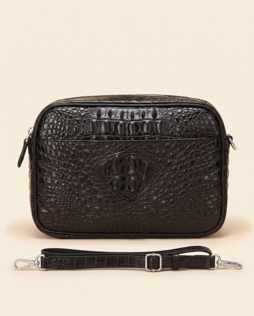 The Mayfair 28 — Crocodile Belt Bag | Black