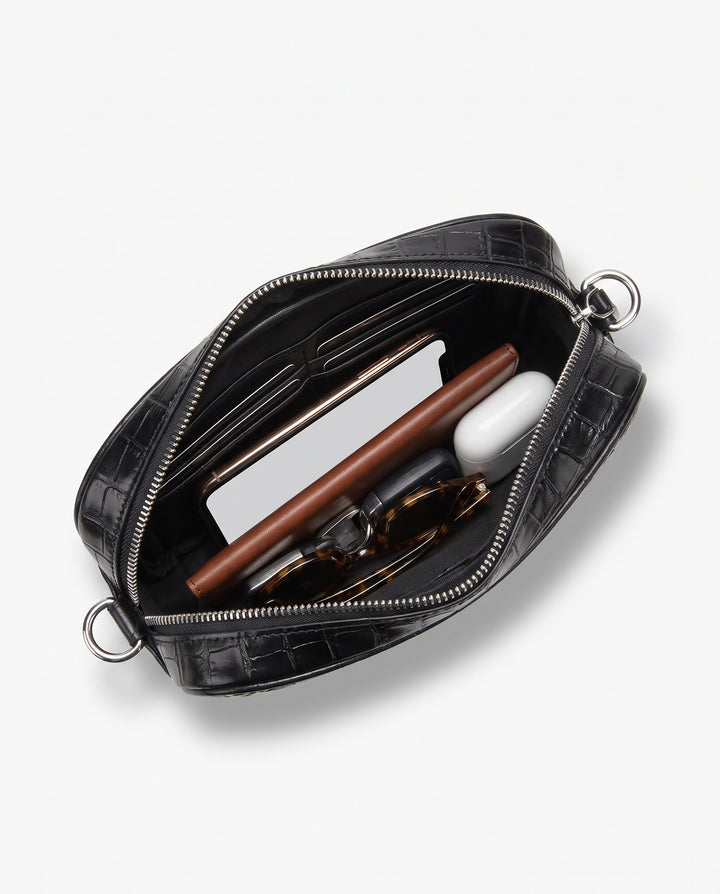 The Mayfair 28 — Crocodile Belt Bag | Black