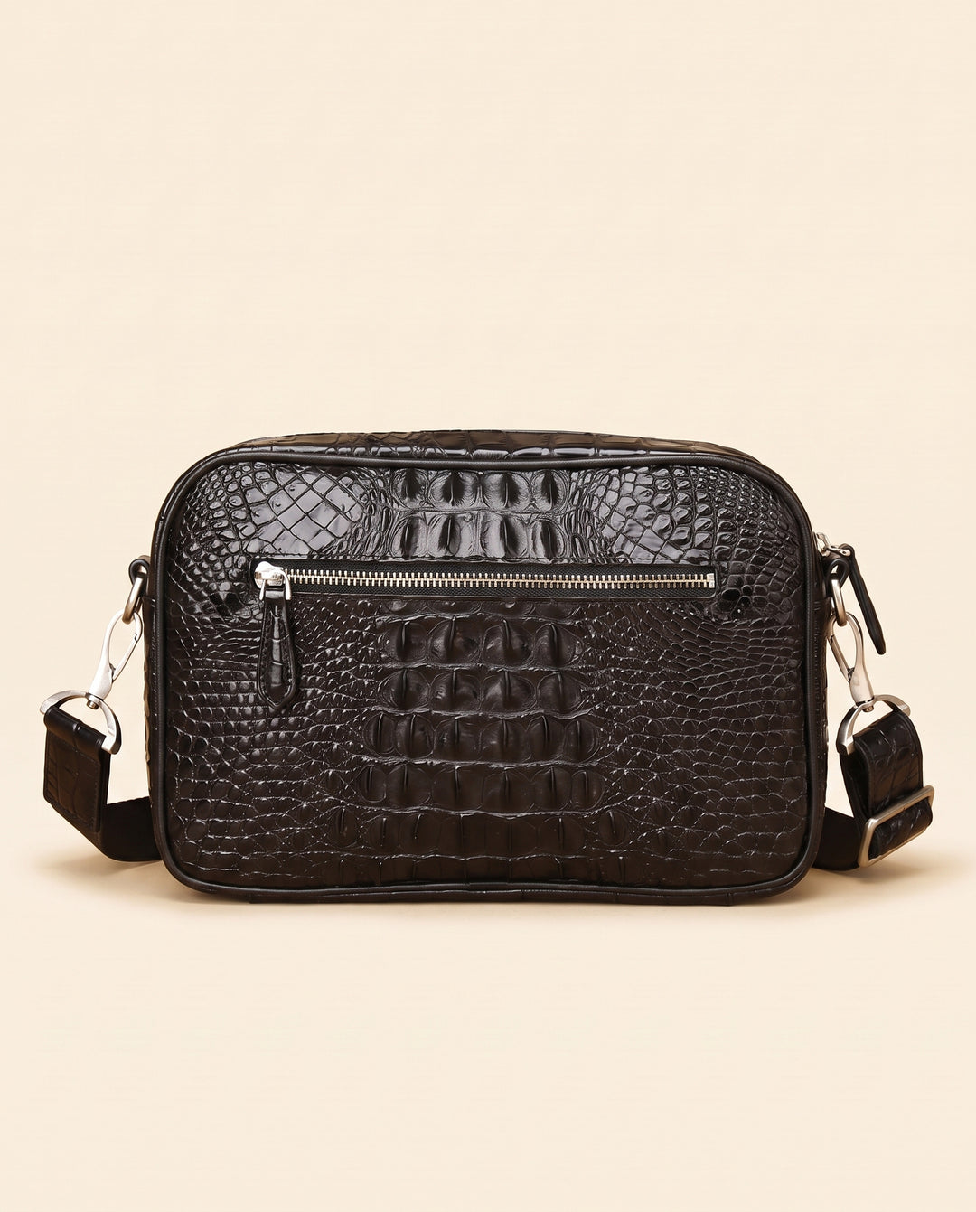 The Mayfair 28 — Crocodile Belt Bag | Black