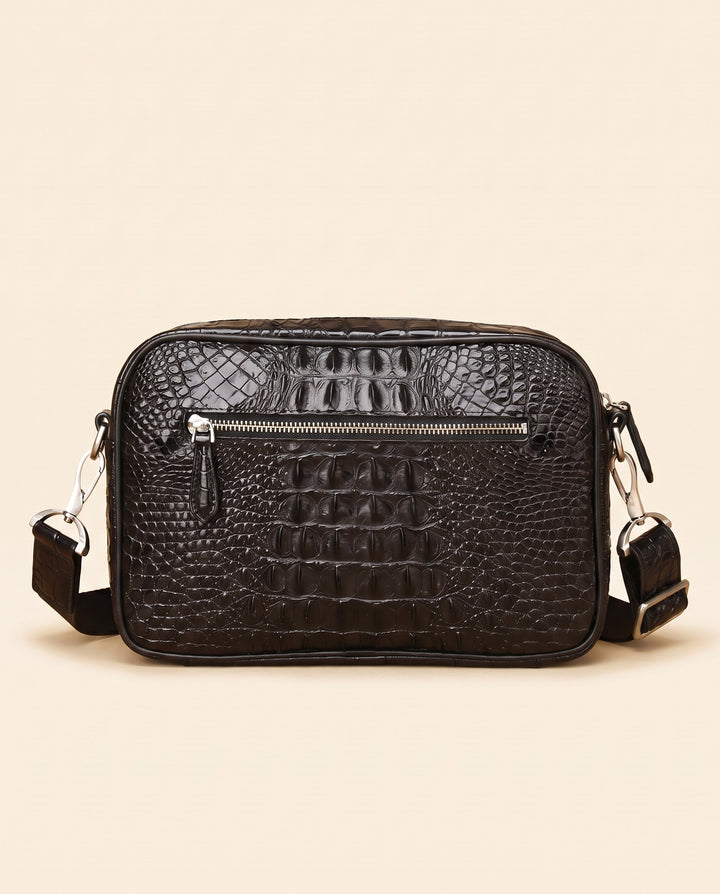 The Mayfair 28 — Crocodile Belt Bag | Black