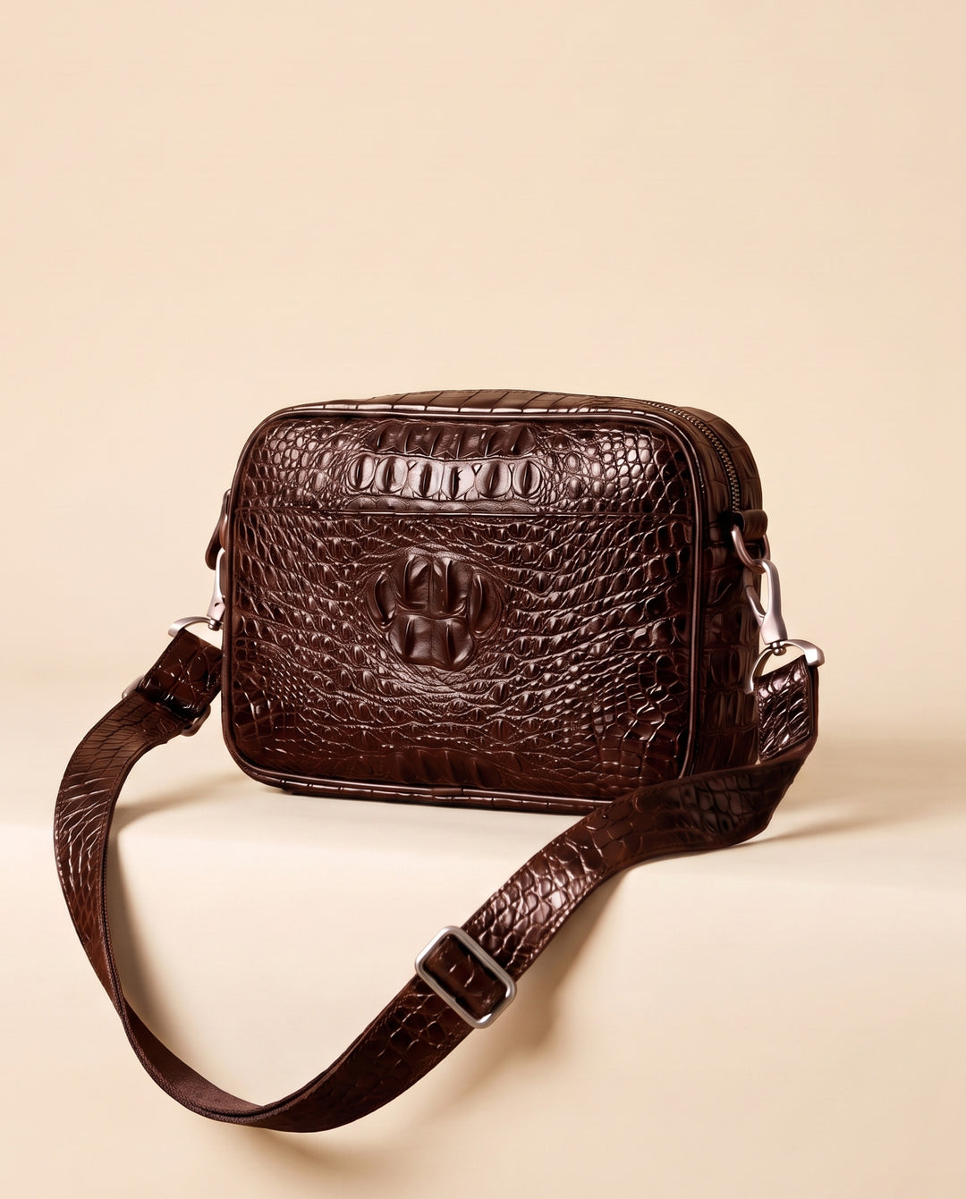 The Mayfair 28 — Crocodile Belt Bag | Brown