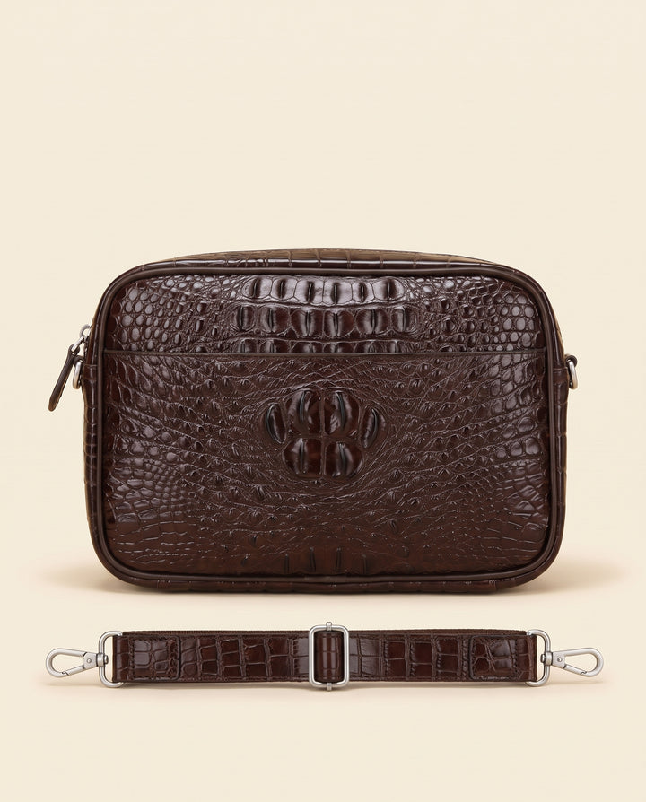 The Mayfair 28 — Crocodile Belt Bag | Brown