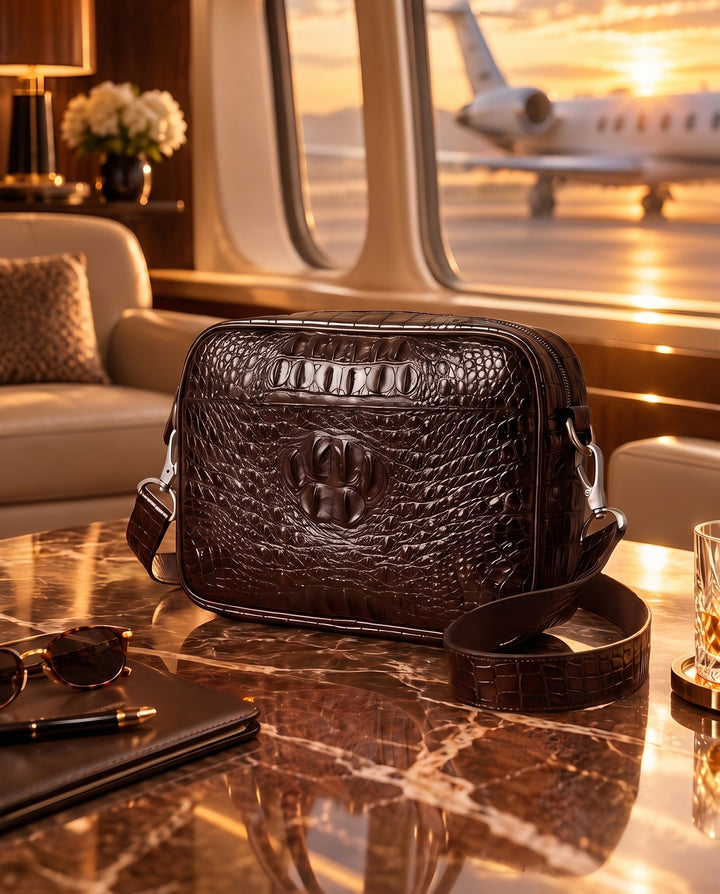 The Mayfair 28 — Crocodile Belt Bag | Brown