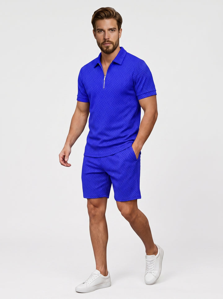 The Casual Blue Polo Set