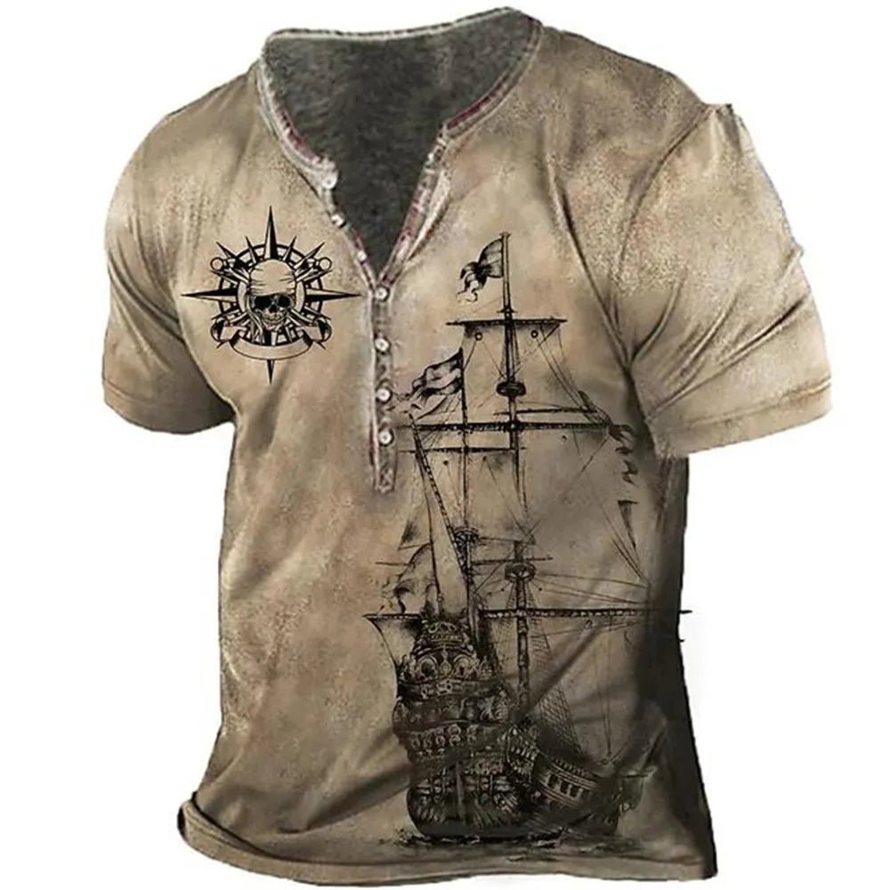 Pirate Ship 2 Vintage T-Shirt - DUVAL