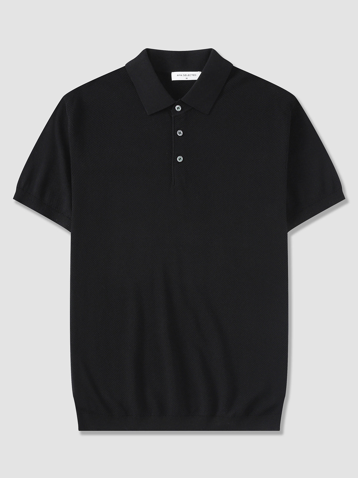 Silk Blend Short-Sleeved Knit Polo