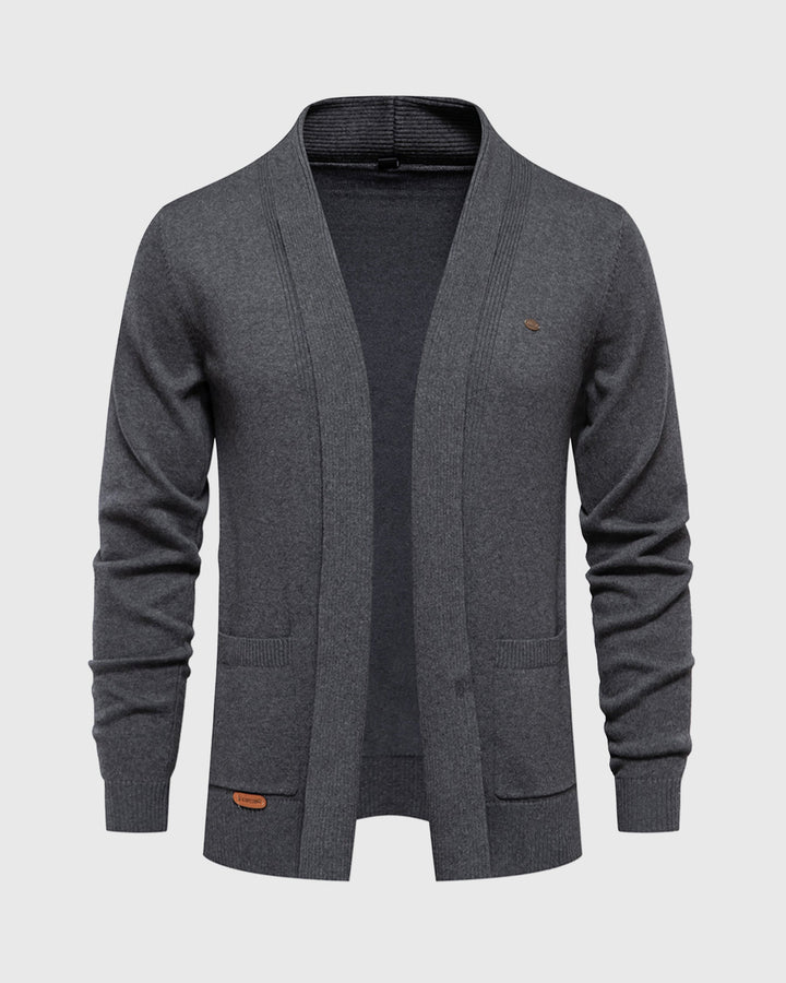 Knit Pocket Cardigan Sweater - DUVAL