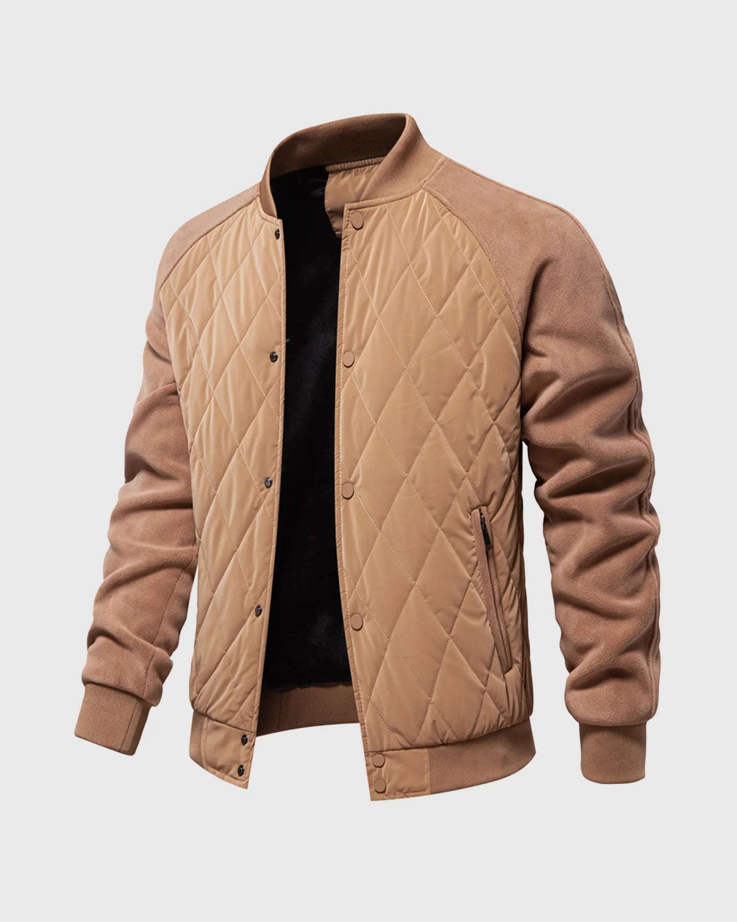 Panelled Hybrid Bomber Jacket