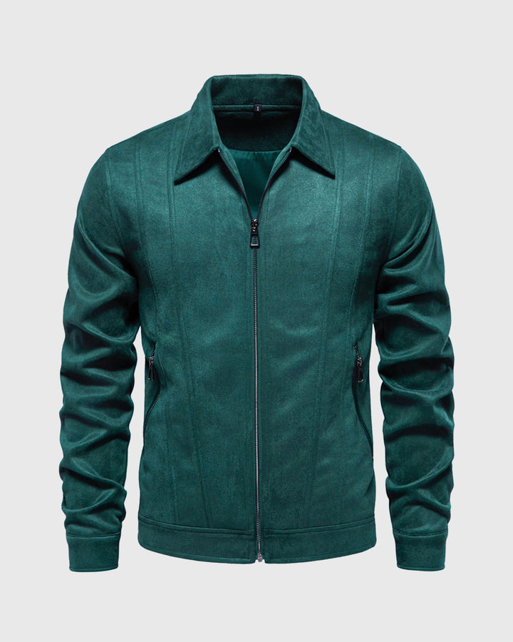 Timeless Suede Bomber Jacket - DUVAL