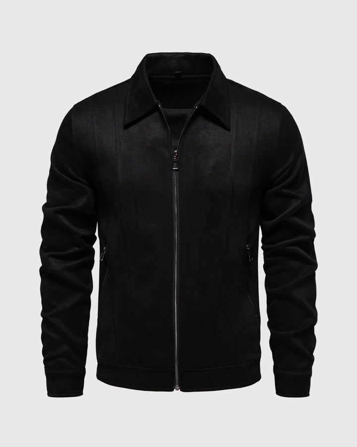 Timeless Suede Bomber Jacket - DUVAL