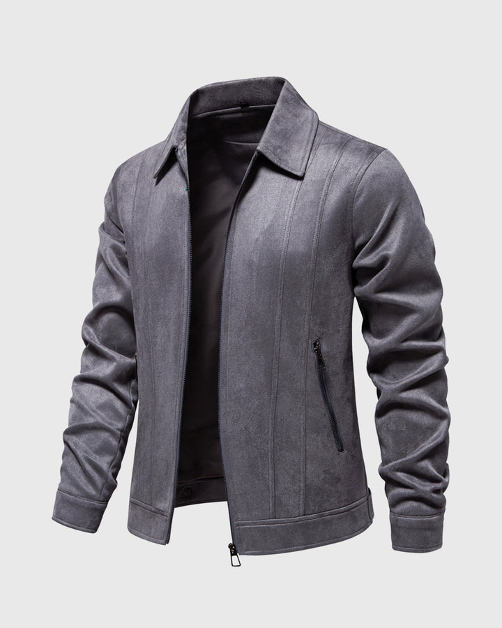 Timeless Suede Bomber Jacket - DUVAL