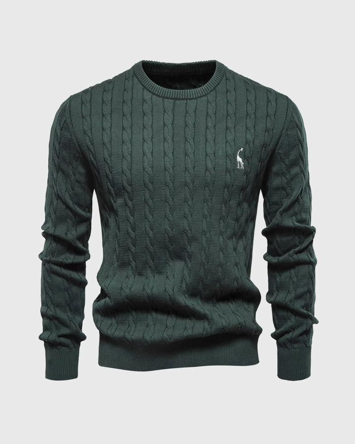 Giraffe Cable Knit Sweater - DUVAL