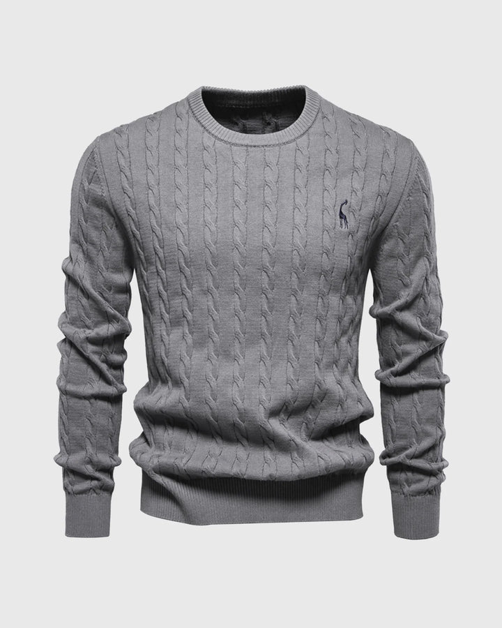 Giraffe Cable Knit Sweater - DUVAL