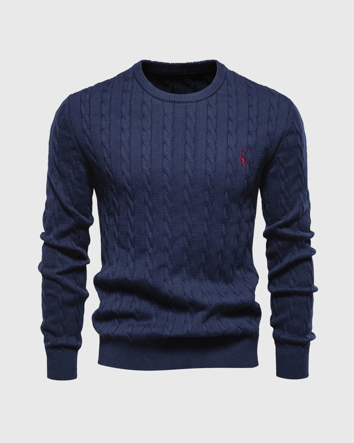Giraffe Cable Knit Sweater - DUVAL