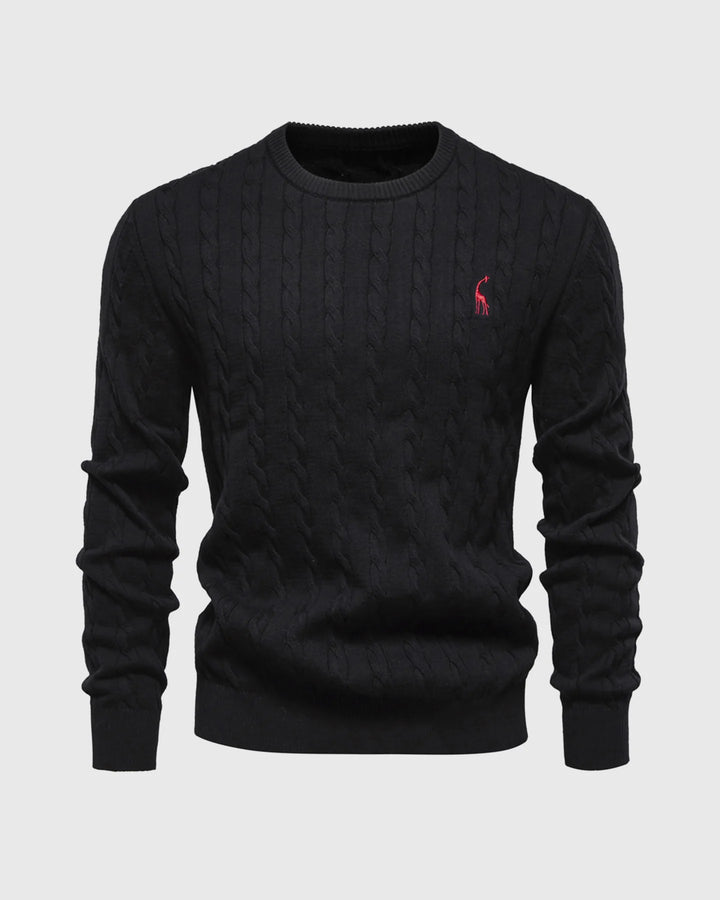 Giraffe Cable Knit Sweater - DUVAL