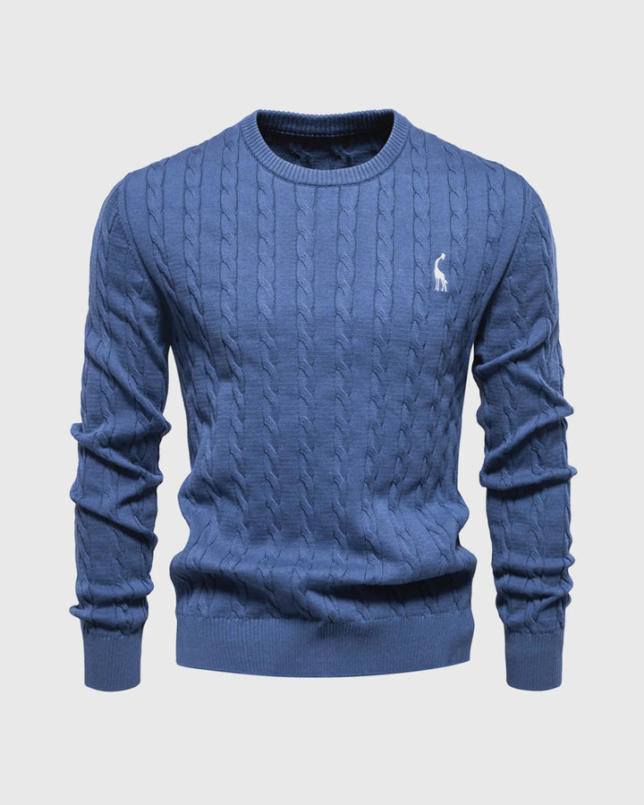 Giraffe Cable Knit Sweater - DUVAL