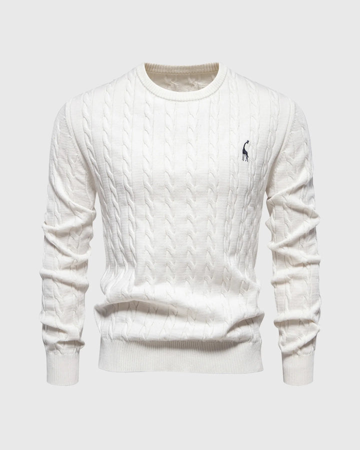Giraffe Cable Knit Sweater - DUVAL