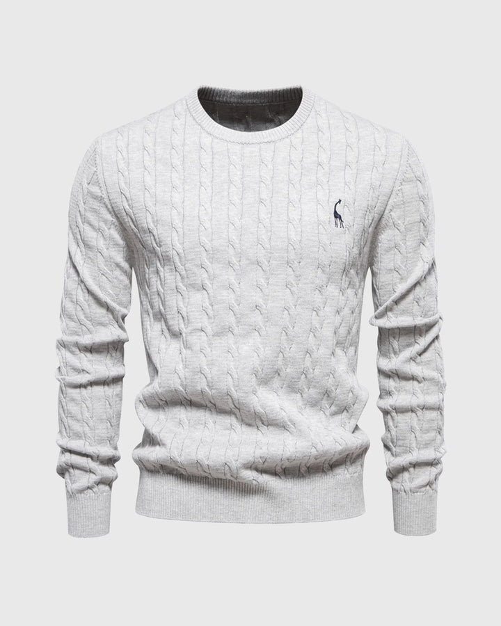Giraffe Cable Knit Sweater - DUVAL
