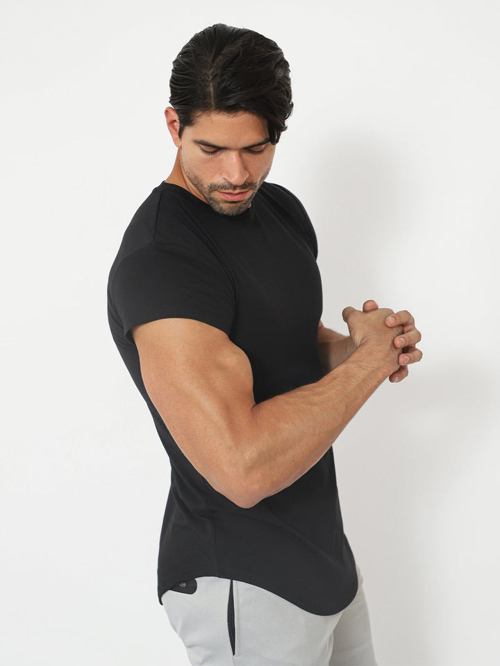 All Day Elite Cap Sleeve Muscle Fit Tee - DUVAL