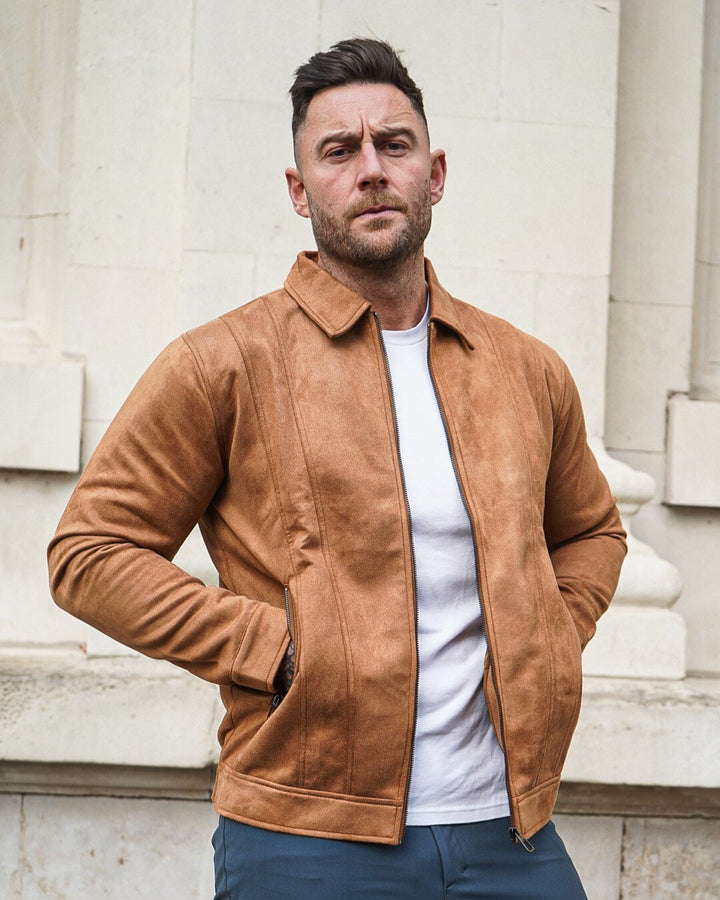 Timeless Suede Bomber Jacket - DUVAL