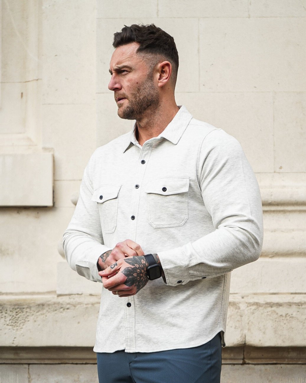 Modern Utility Button Up Shirt