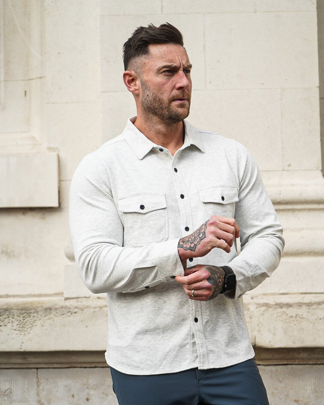 Modern Utility Button Up Shirt