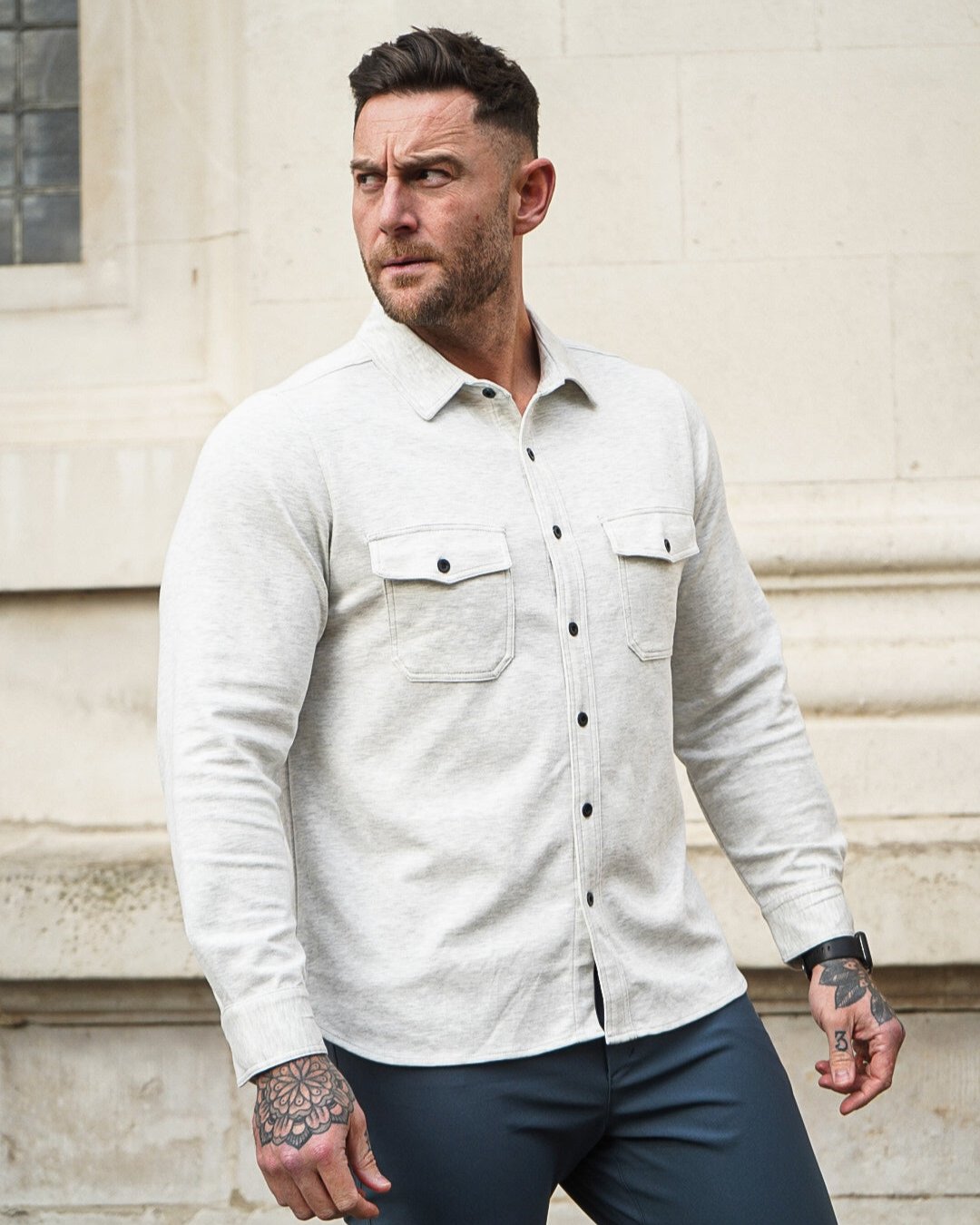 Modern Utility Button Up Shirt