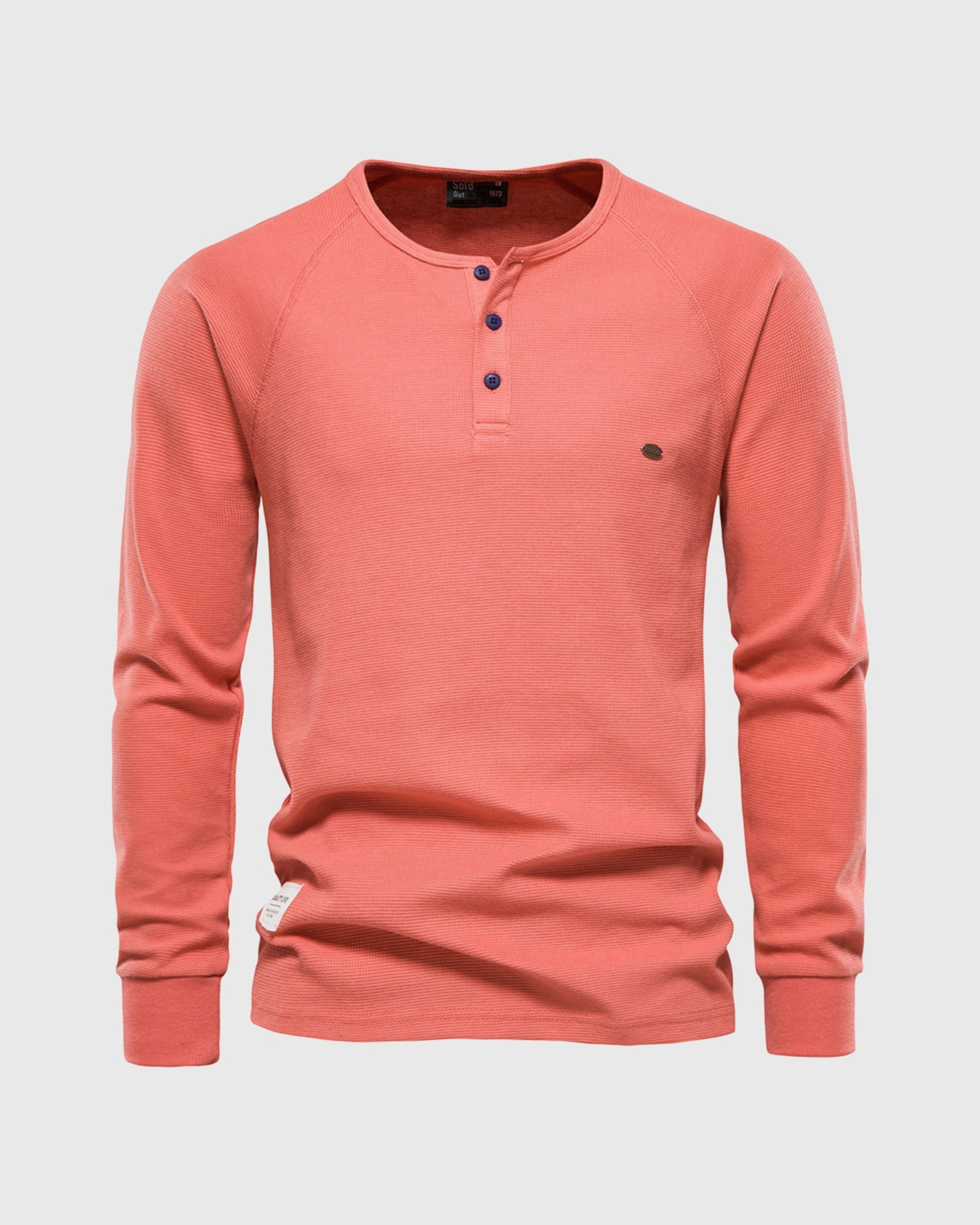 Waffle Henley Long Sleeve T-Shirt