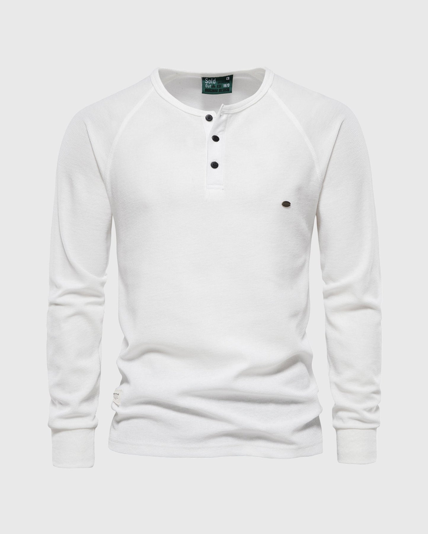 Waffle Henley Long Sleeve T-Shirt