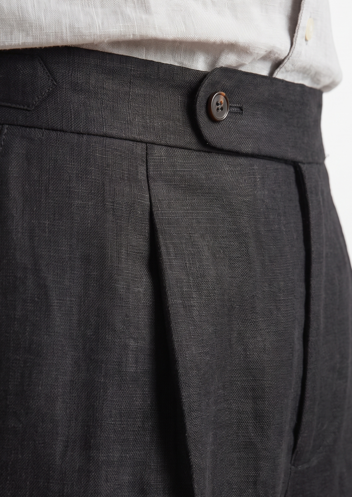 Valente Pleated Coastal Trousers - Black