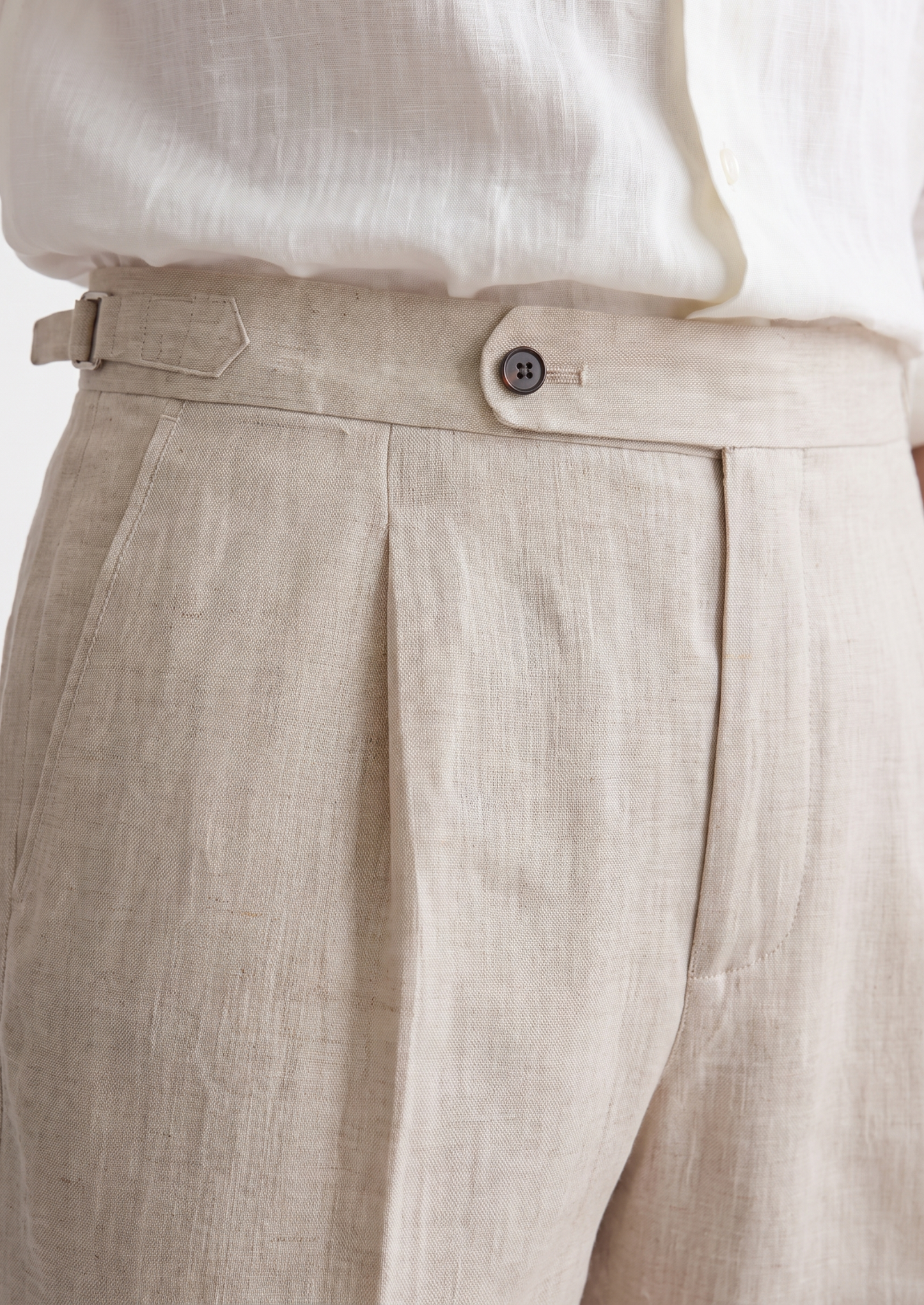 Tuscany Pleated Coastal Trousers - Ivory