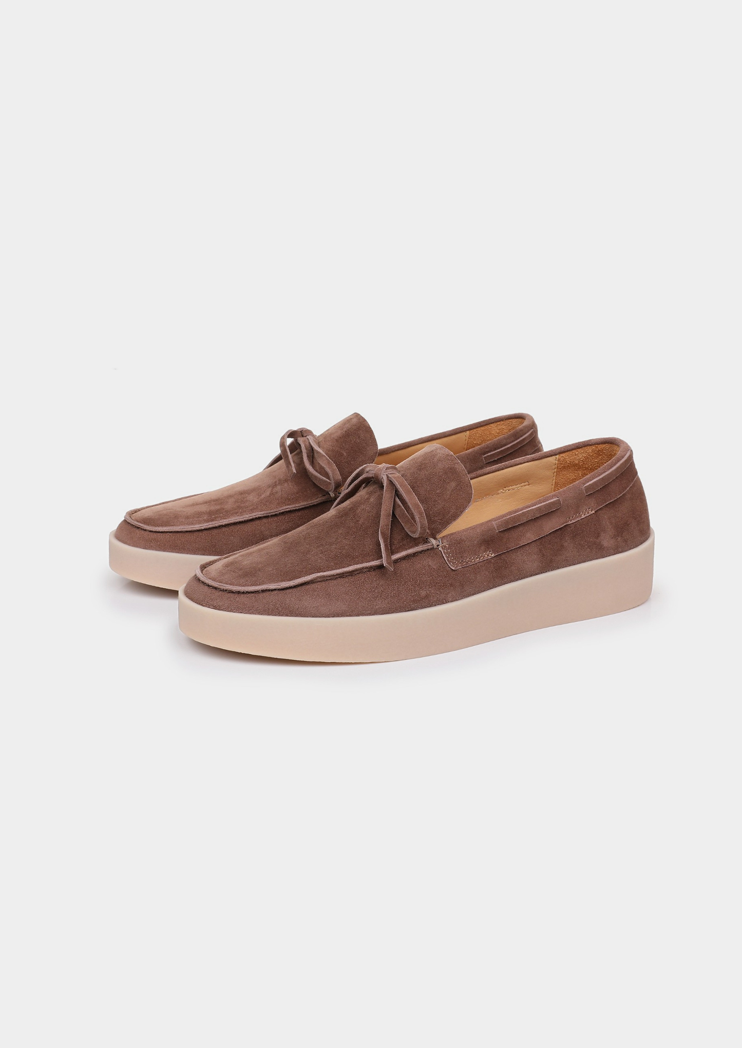 Chestnut Taupe Boat Loafers
