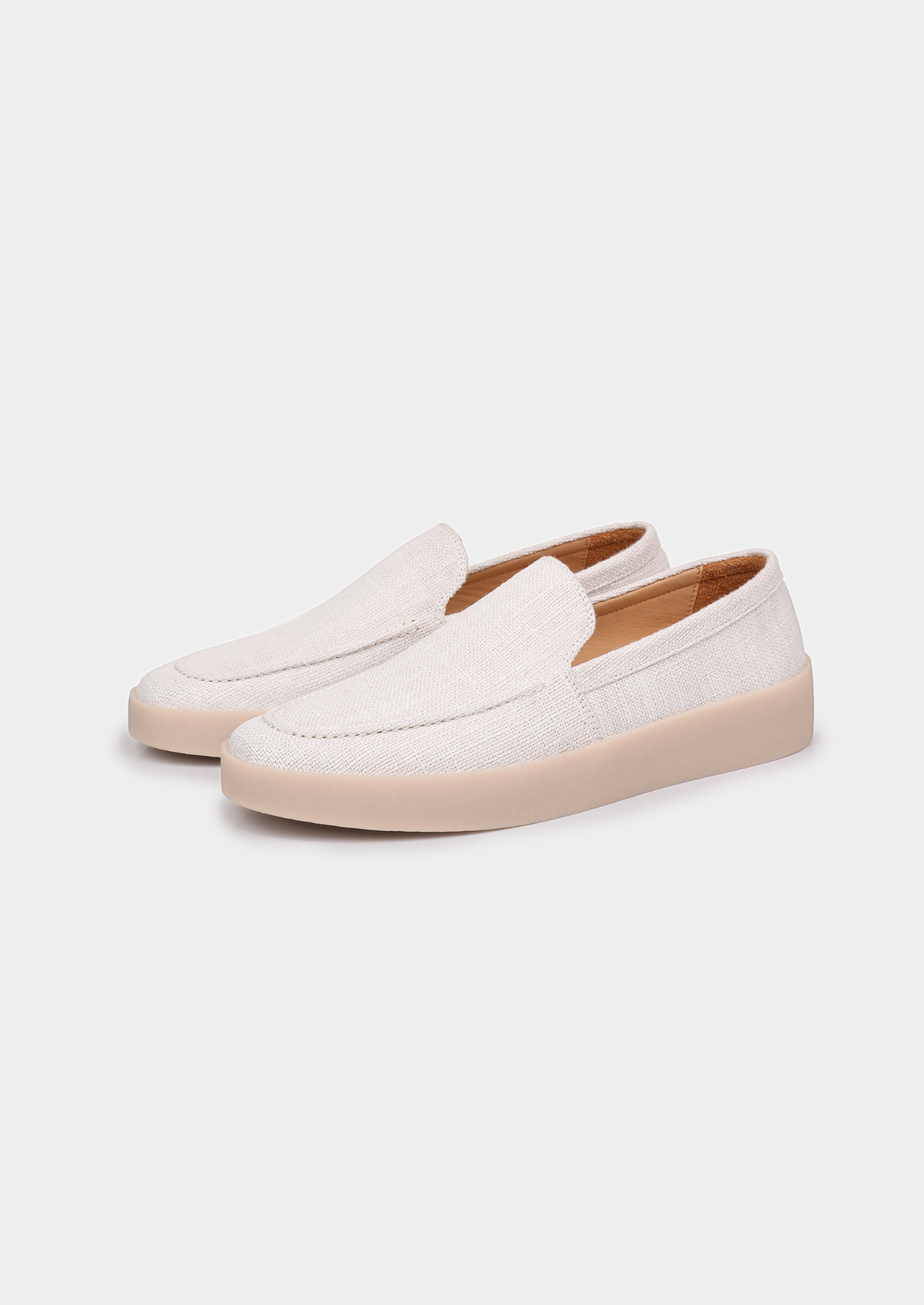 White Linen City Loafers