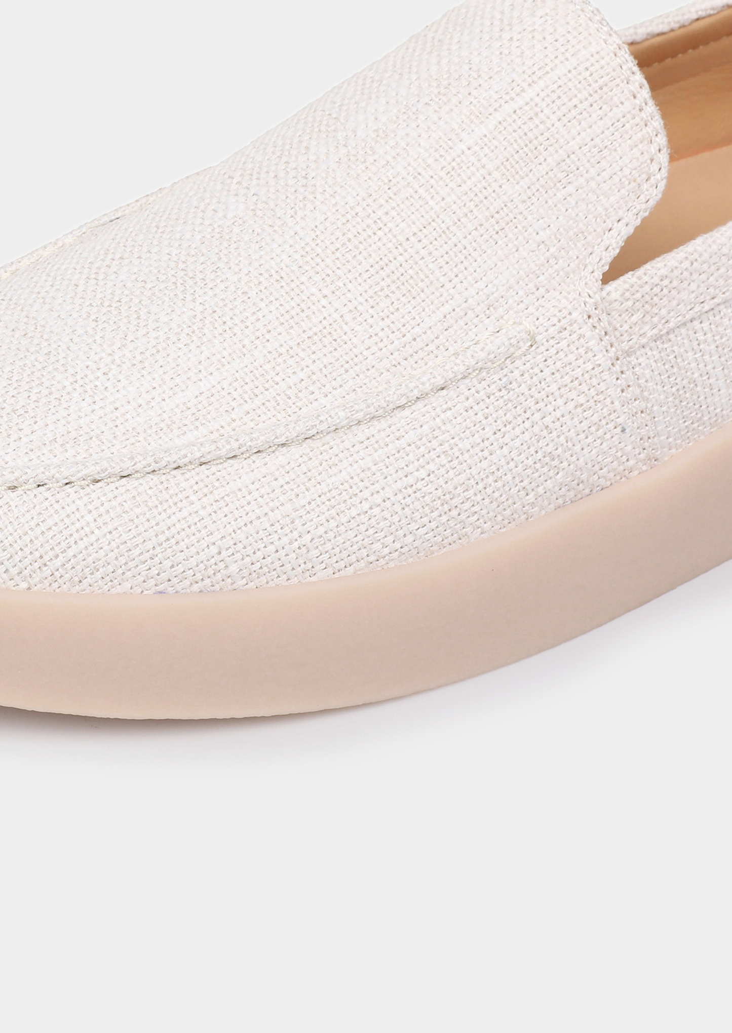White Linen City Loafers