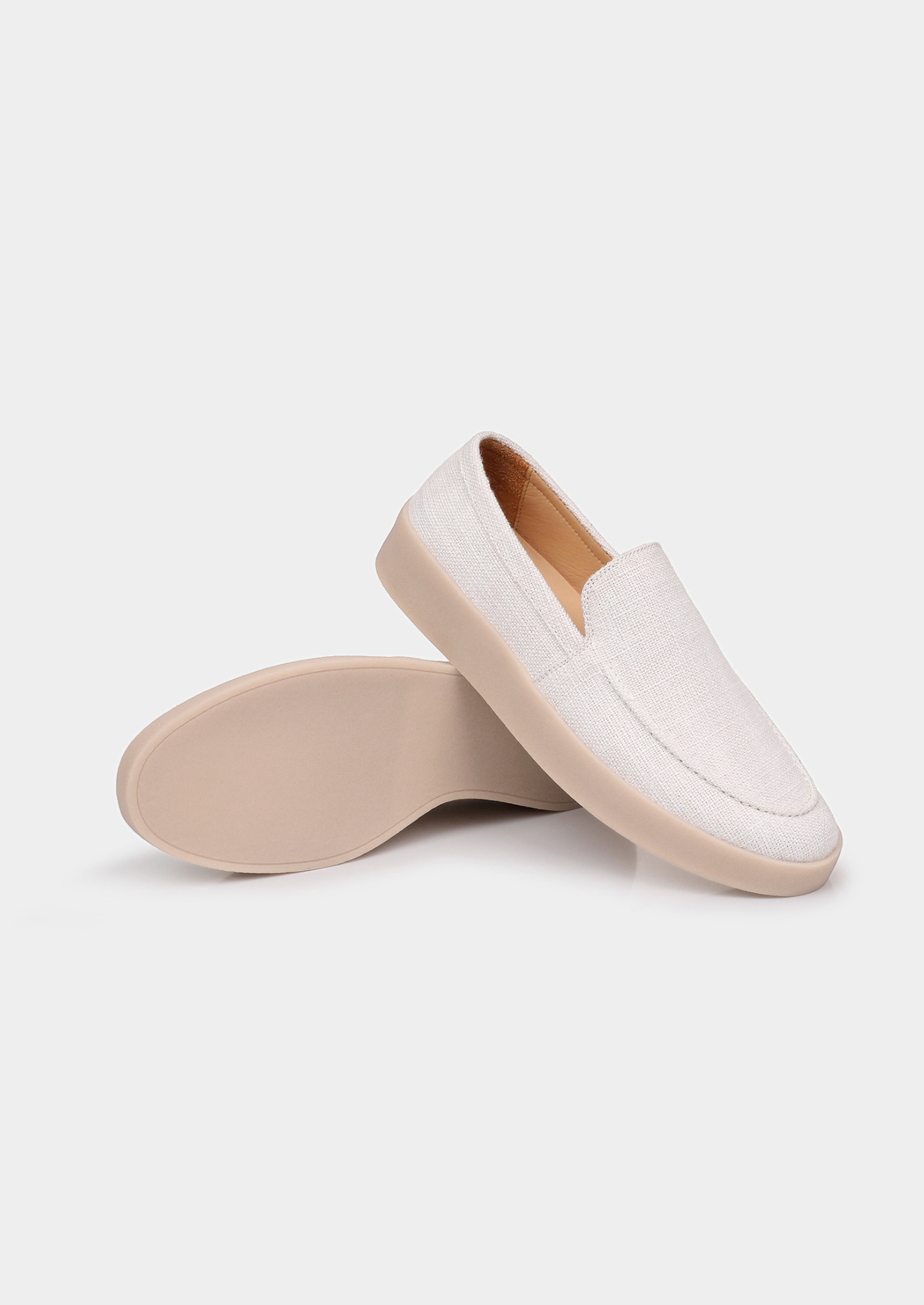 White Linen City Loafers