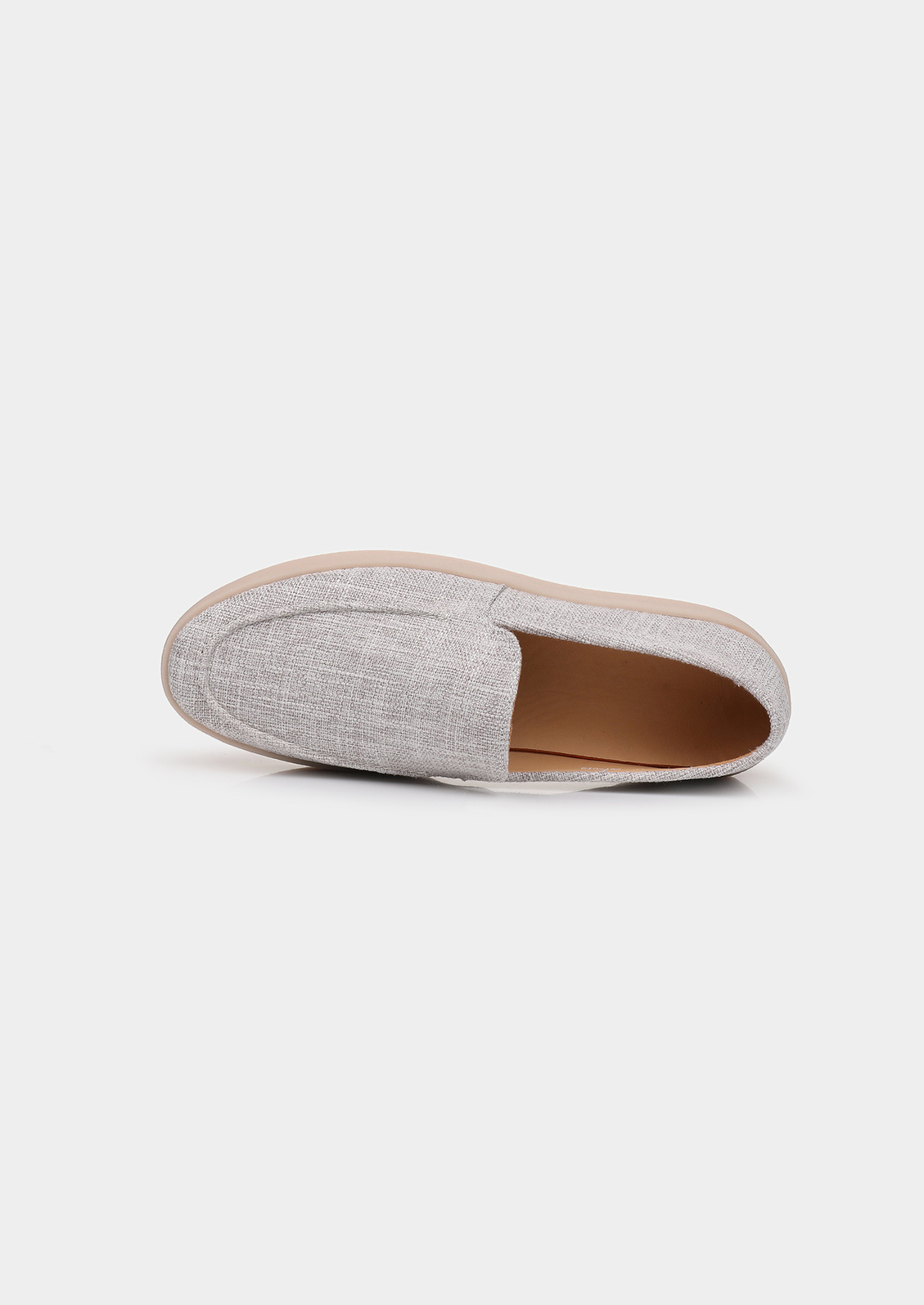 Gray Linen City Loafers