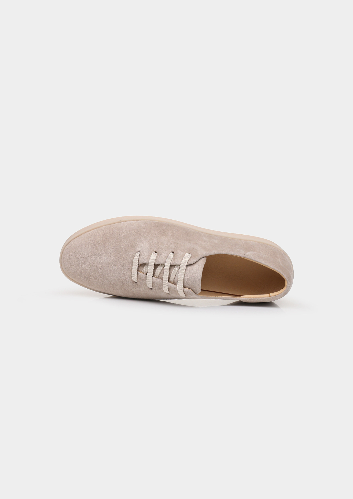 Light Gray Minimal Suede Sneakers