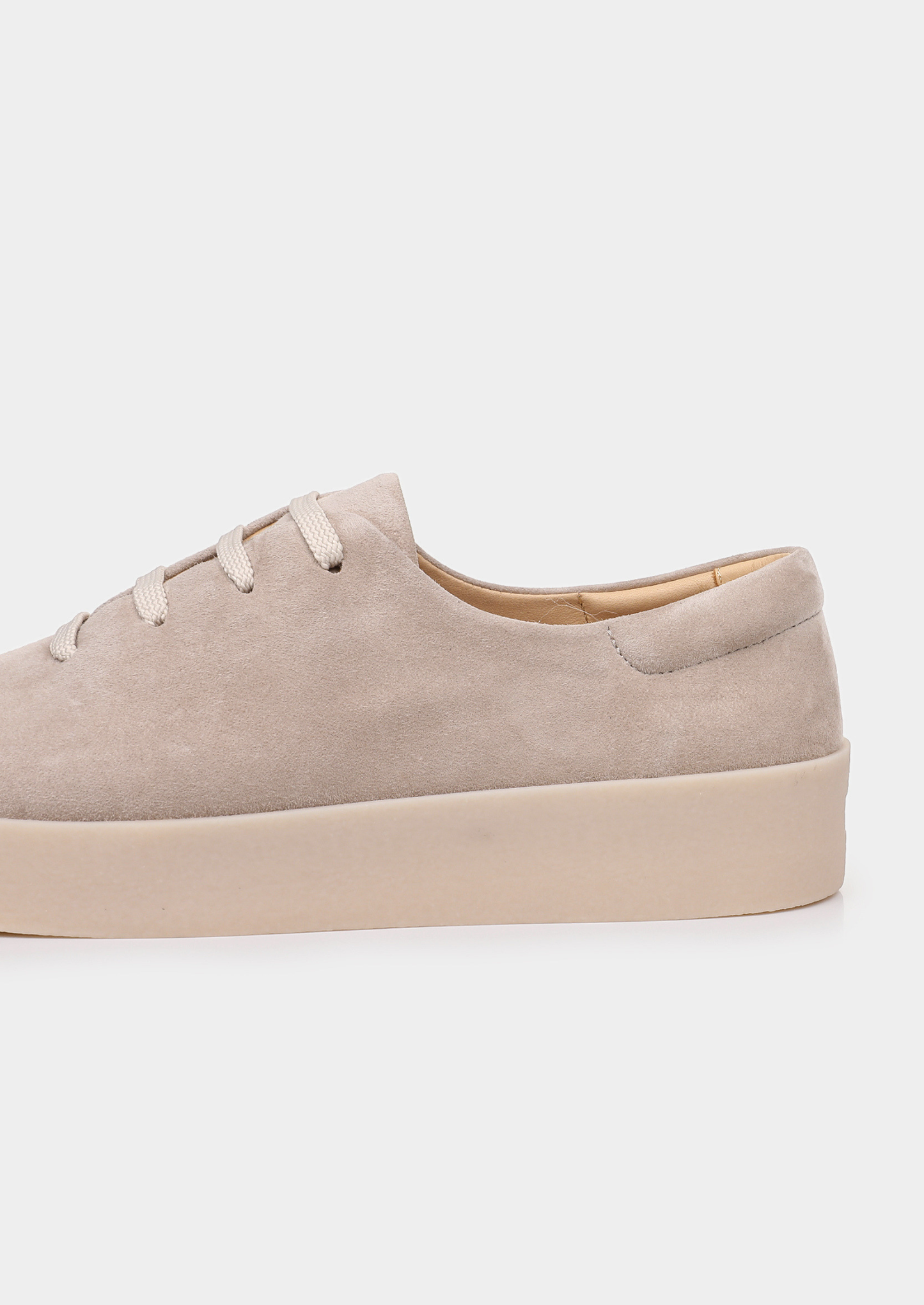 Light Gray Minimal Suede Sneakers