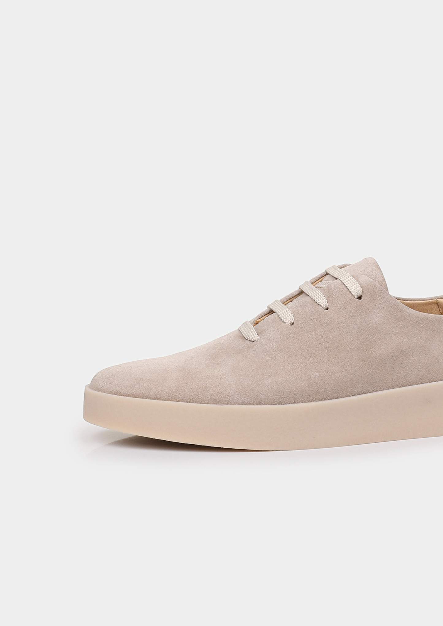 Light Gray Minimal Suede Sneakers