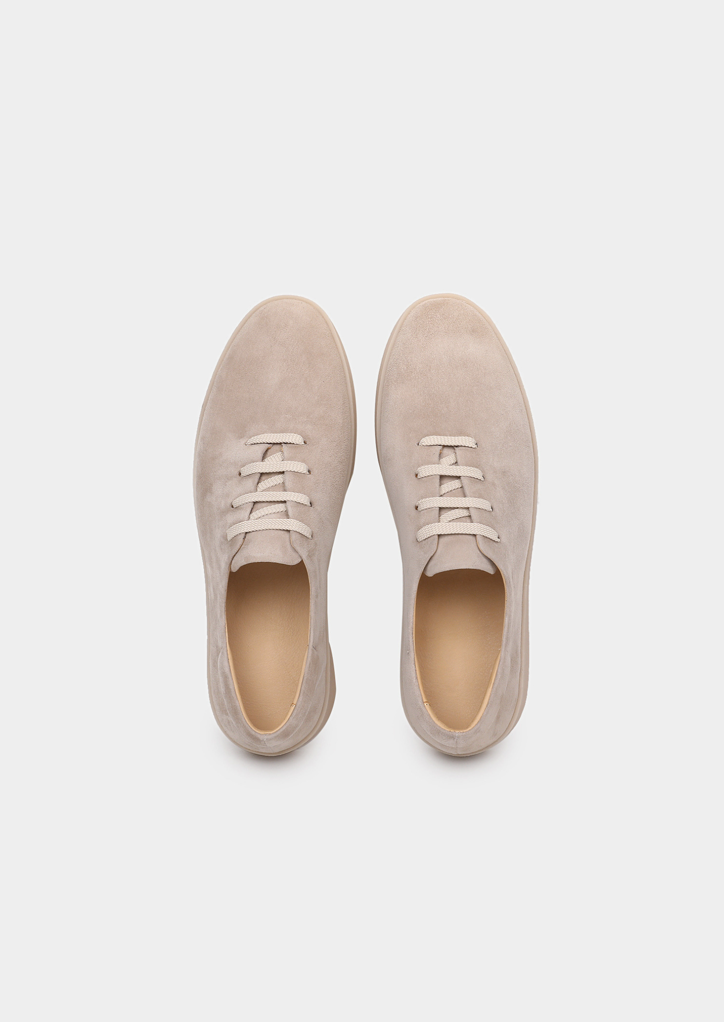 Light Gray Minimal Suede Sneakers